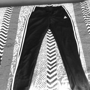 Black and White Adidas Track Pants